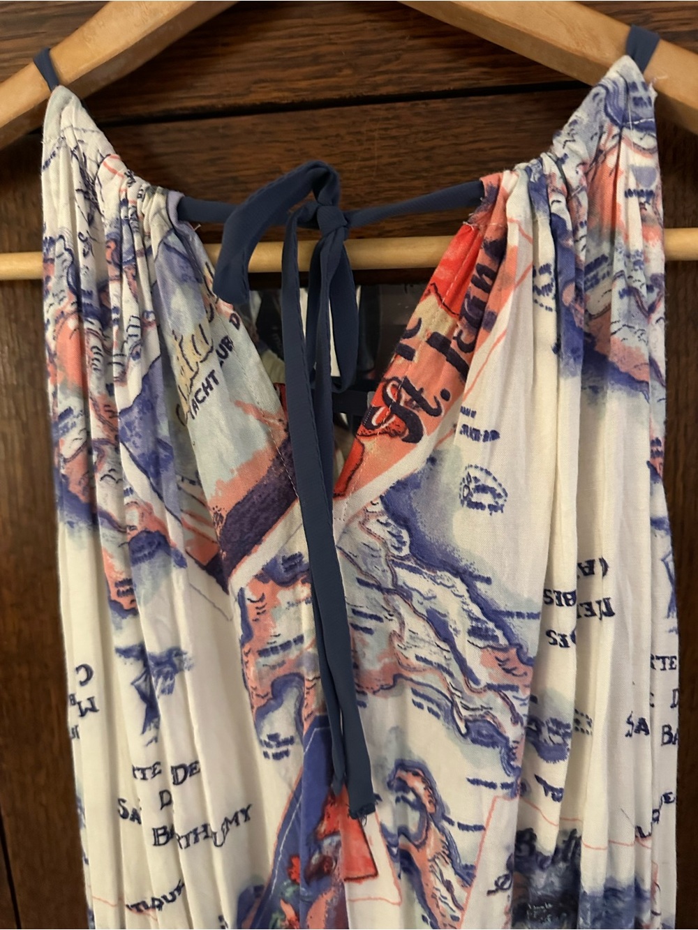 Peter Som Postcard St. Barth France Maxi Dress Size Medium EUC Travel - Picture 4 of 7